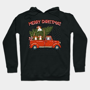 Jack Russell Xmas Vintage Red Pickup Hoodie